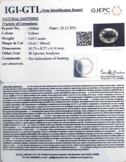 3.69/CT Natural Ceylonese Pukhraj Stone with Govt Lab Certificate-YELSA9U